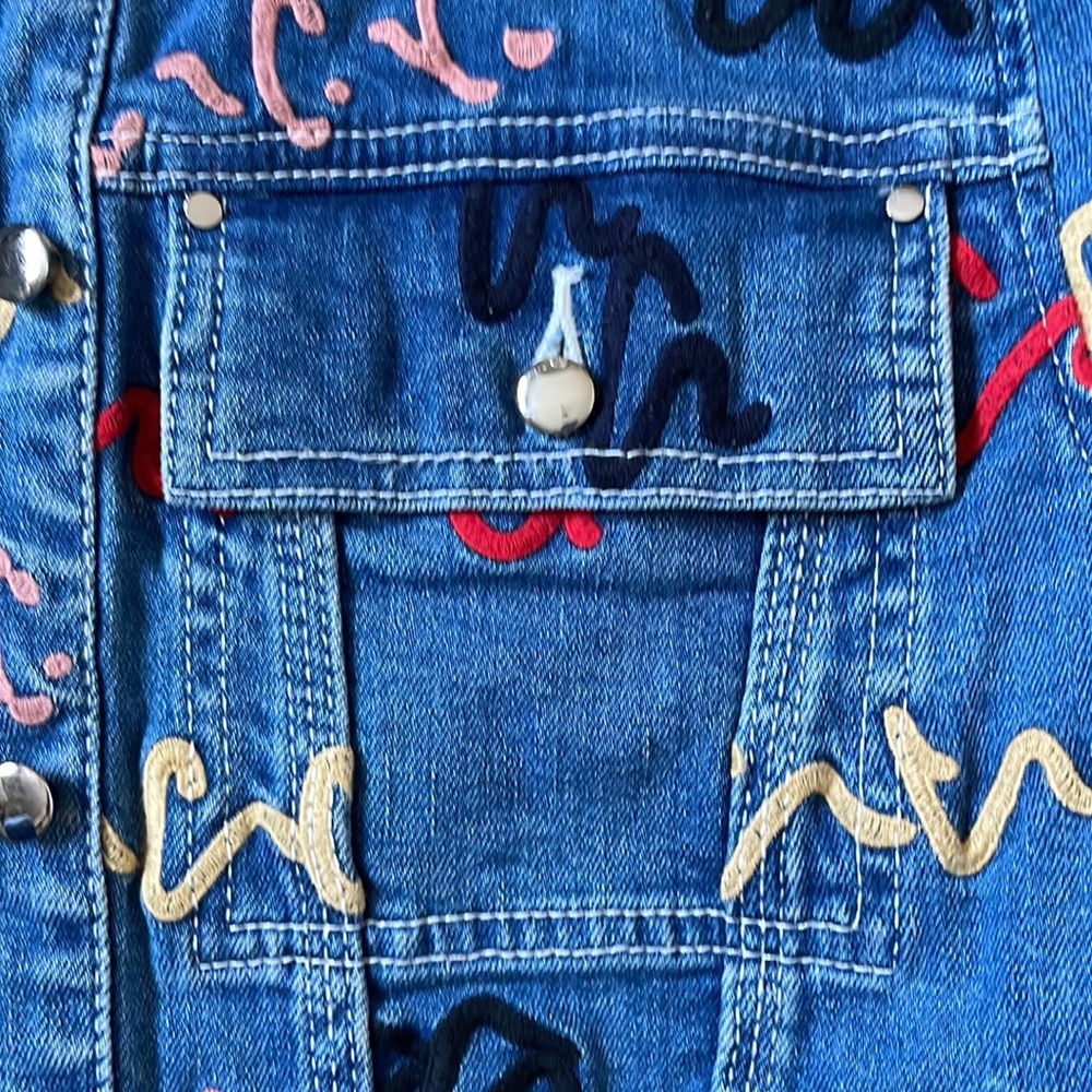 Grey Jason Wu Scribbled Denim Jacket 6 - image 4